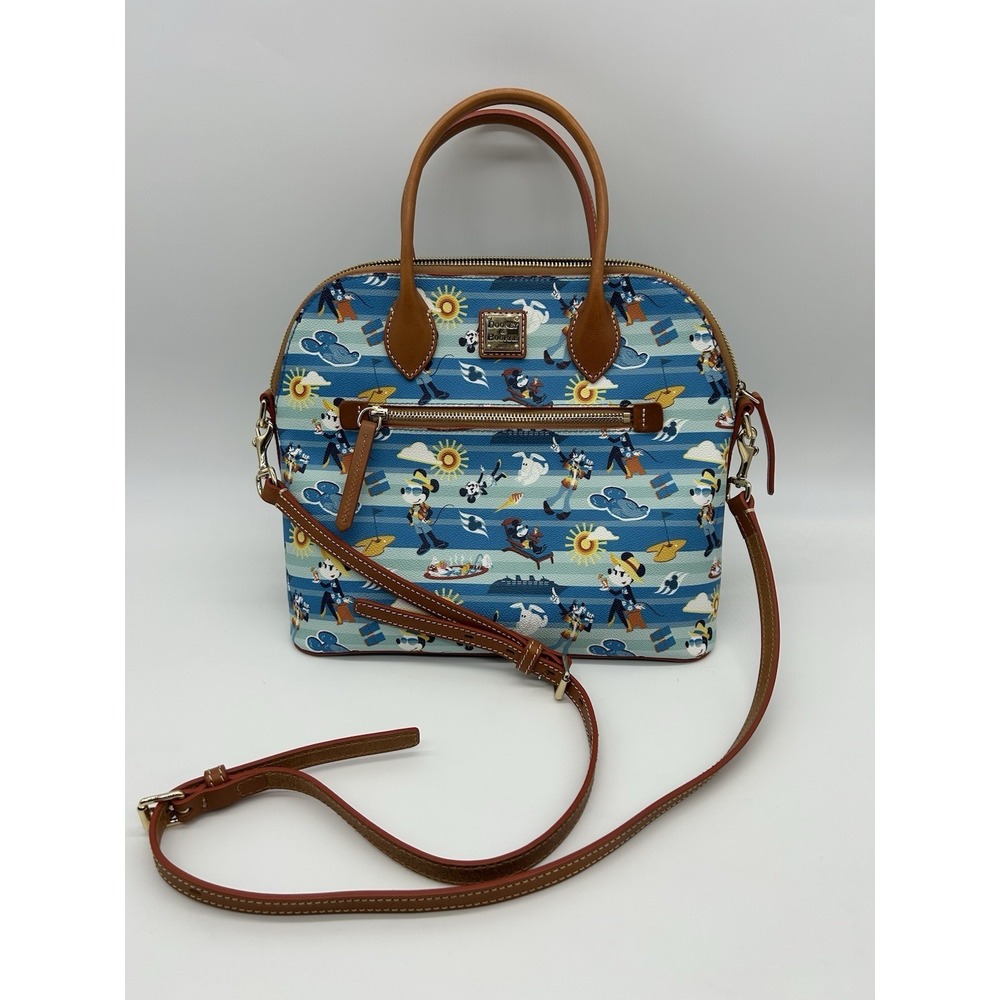 Disney Dooney and Bourke Cruise Line Domed Satchel Crossbody Bag Purse Leather
